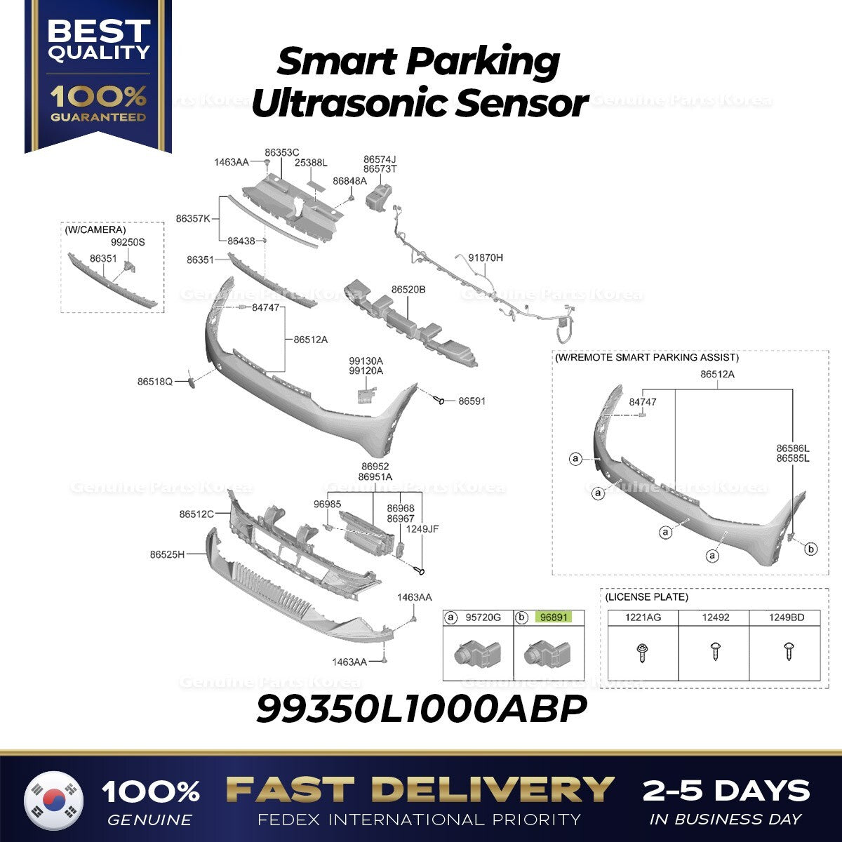 Genuine Smart Parking Ultrasonic Sensor 99350L1000ABP for Kia EV6