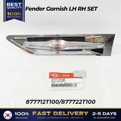 Genuine Fender Garnish LH RH SET 877712T100 877722T100 for Kia Optima