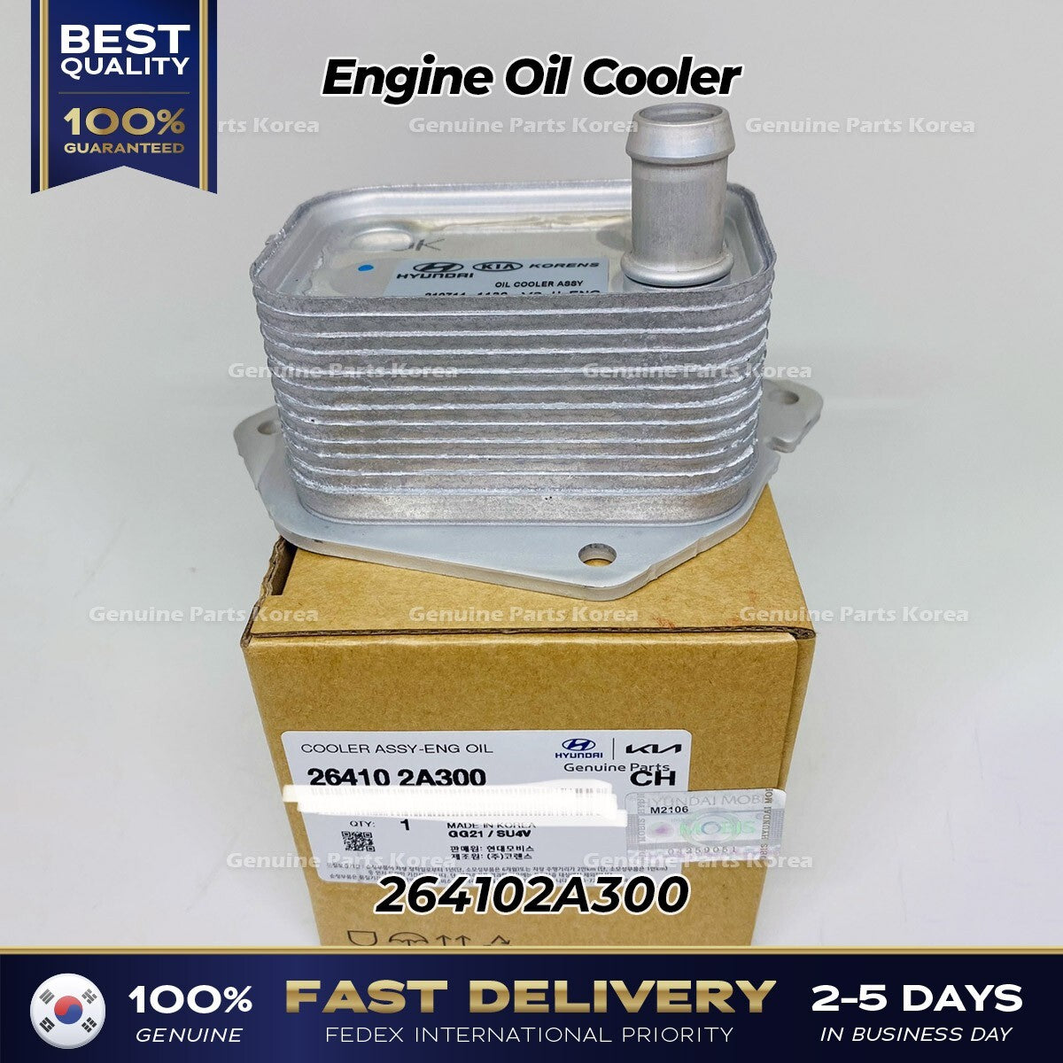 Genuine Engine Oil Cooler 264102A300 for Hyundai Accent Kia Soul Carens