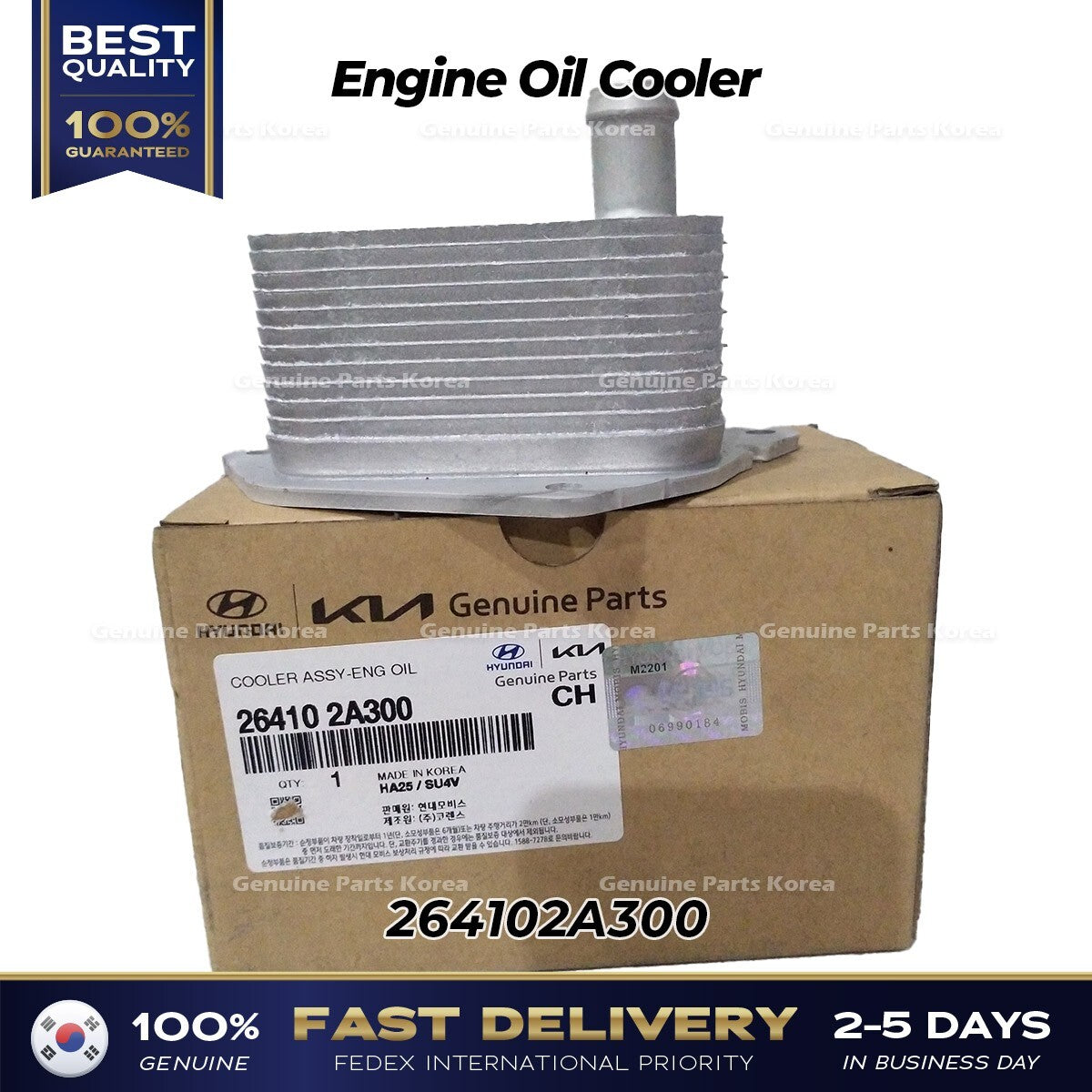 Genuine Engine Oil Cooler 264102A300 for Hyundai Accent Kia Soul Carens