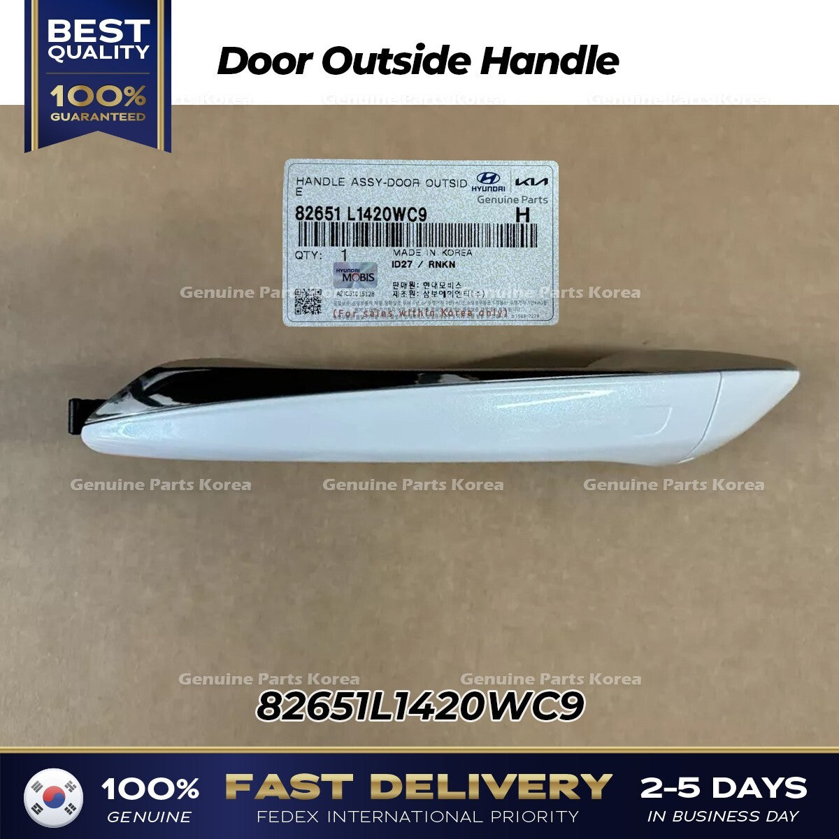 Genuine Door Outside Handle 82651L1420WC9 for Hyundai Sonata