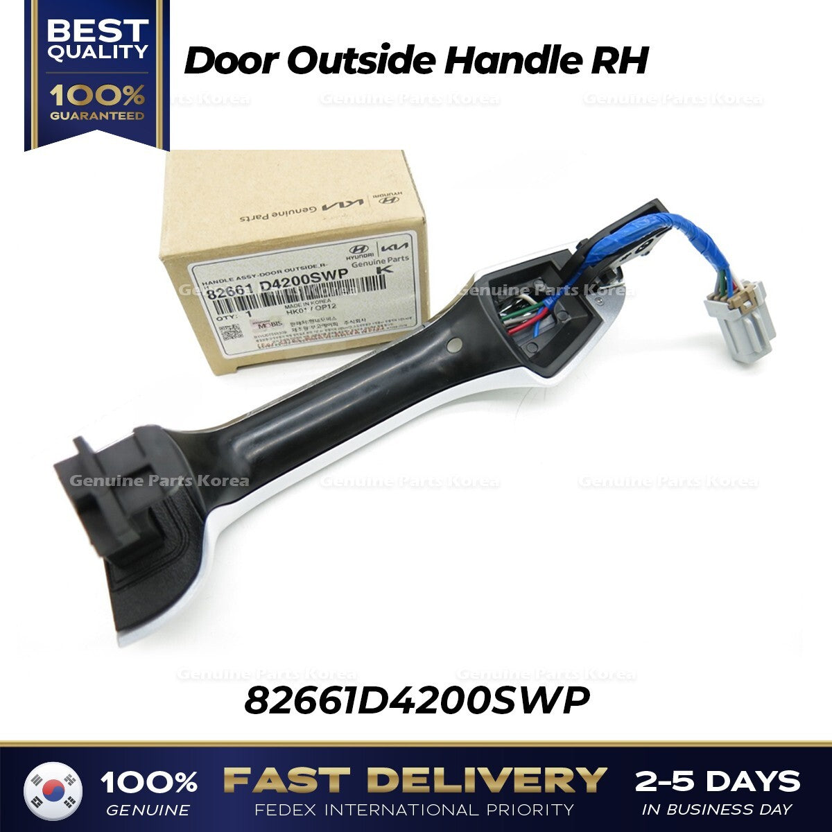 Genuine Door Outside Handle RH 82661D4200SWP for Kia Stinger