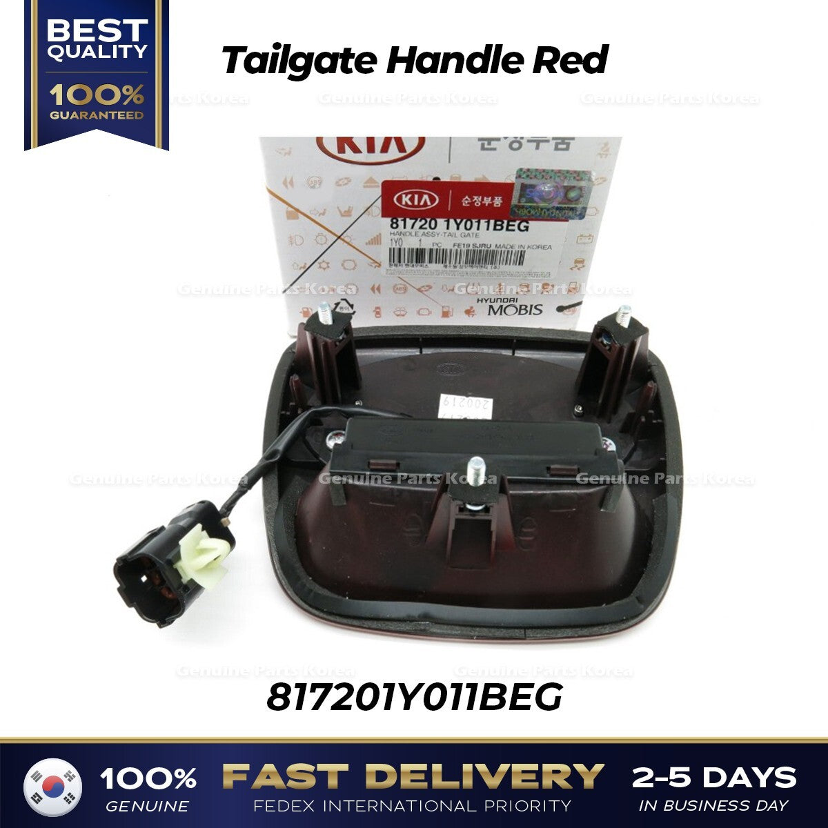 Genuine Tailgate Handle Red 817201Y011BEG for Kia Picanto