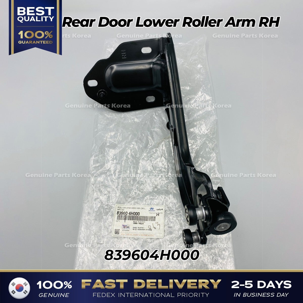 Genuine Rear Door Lower Roller Arm RH 839604H000 for Hyundai H1 Grand Starex
