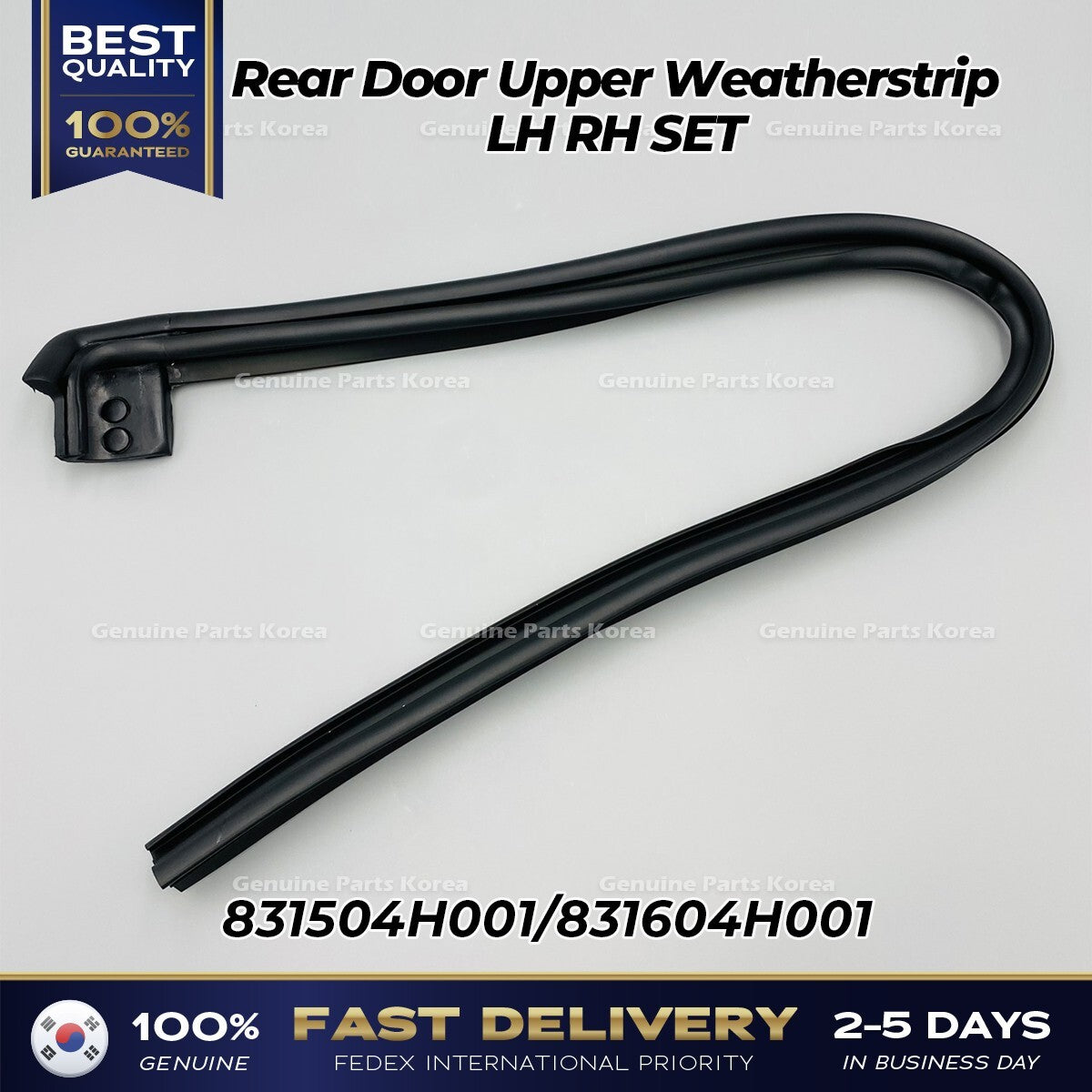 Genuine Rear Door Upper Weatherstrip LH RH SET for Hyundai H1