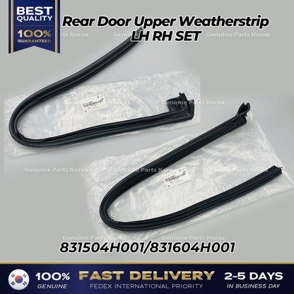 Genuine Rear Door Upper Weatherstrip LH RH SET for Hyundai H1