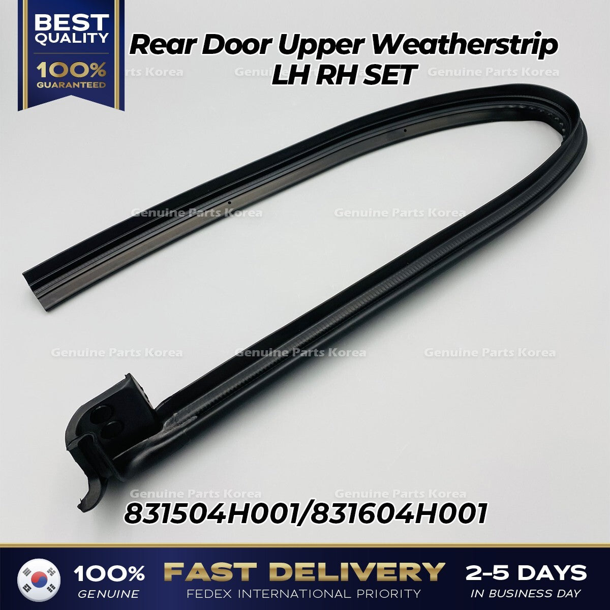 Genuine Rear Door Upper Weatherstrip LH RH SET for Hyundai H1