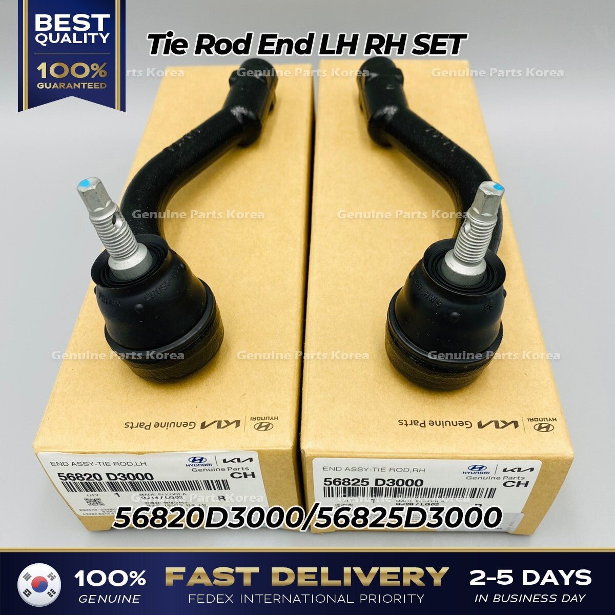 Genuine Tie Rod End LH RH SET 56820D3000 56825D3000 for Hyundai Tuscon