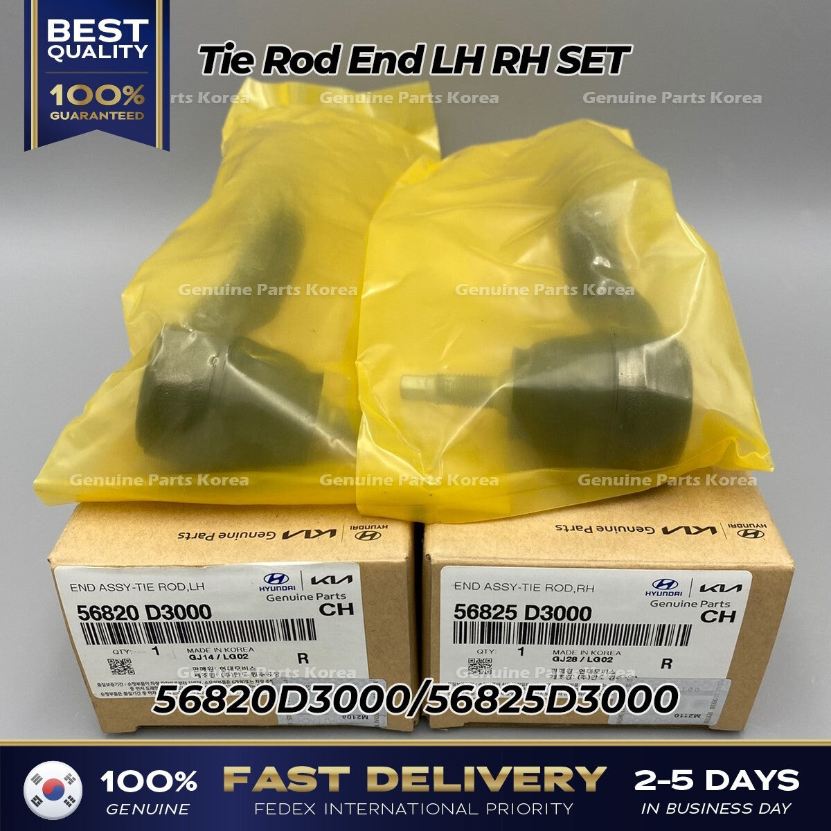 Genuine Tie Rod End LH RH SET 56820D3000 56825D3000 for Hyundai Tuscon