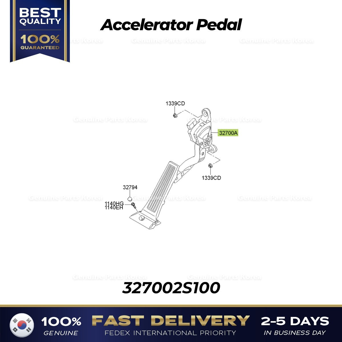 Genuine Accelerator Pedal 327002S100 for Kia Sportage