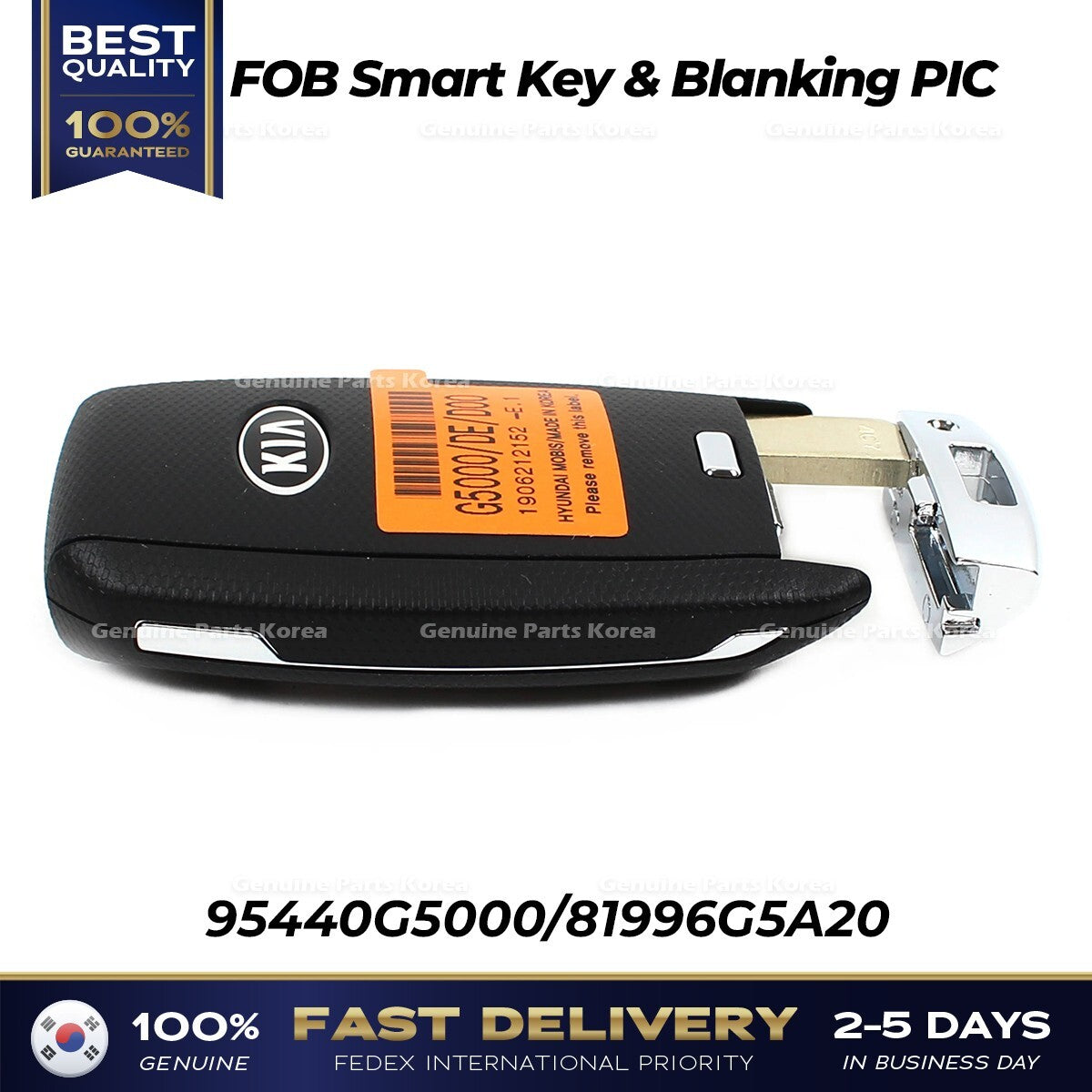 Genuine FOB Smart Key & Blanking PIC 95440G5000 for Kia Niro
