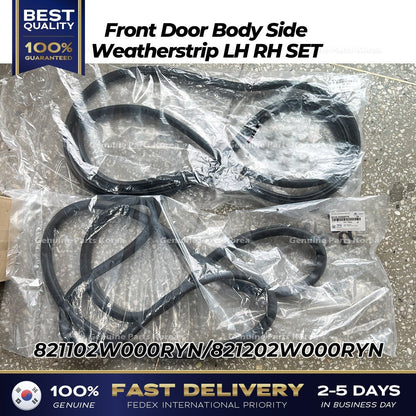 Genuine Front Door Body Side Weatherstrip LH RH SET for Hyundai Santa Fe