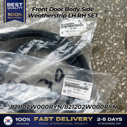 Genuine Front Door Body Side Weatherstrip LH RH SET for Hyundai Santa Fe