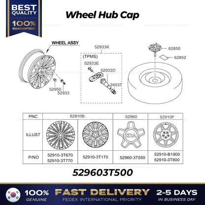 Genuine Wheel Hub Cap 529603T500 for Kia K900