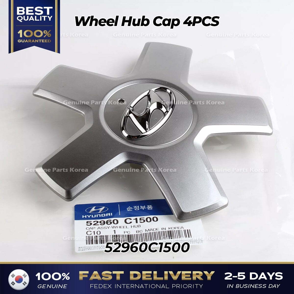 Genuine Wheel Hub Cap 4PCS 52960C1500 for Hyundai Sonata