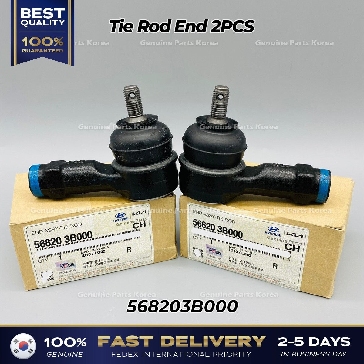 Genuine Tie Rod End 2PCS 568203B000 for Hyundai Santa Fe