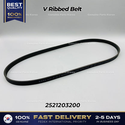 Genuine V Ribbed Belt 2521203200 for Hyundai Accent Kia Rio