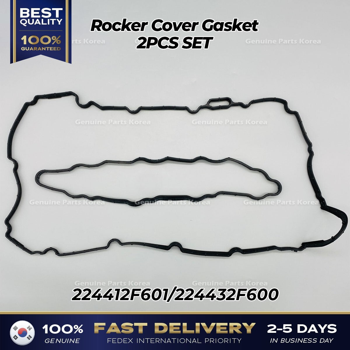 Genuine Rocker Cover Gasket 2PCS SET 224412F601 224432F600 for Hyundai Kia