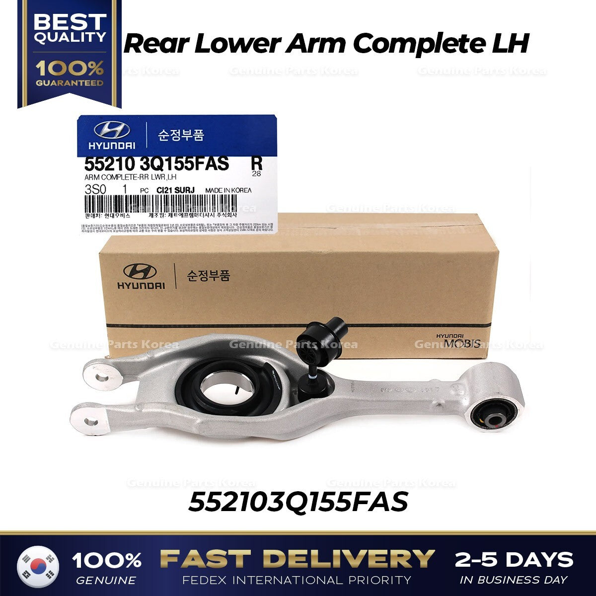 Genuine Rear Lower Arm Complete LH 552103Q155FAS for Hyundai Sonata Kia Optima