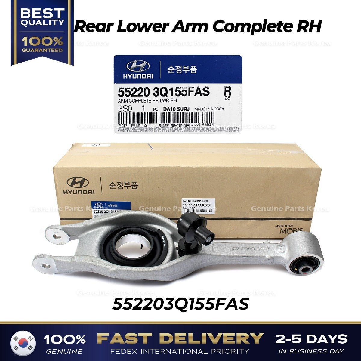 Genuine Rear Lower Arm Complete RH 552203Q155FAS for Hyundai Sonata Kia Optima