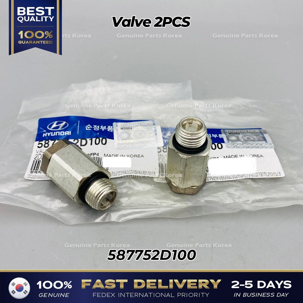 Genuine Valve 2PCS 587752D100 for Hyundai Accent