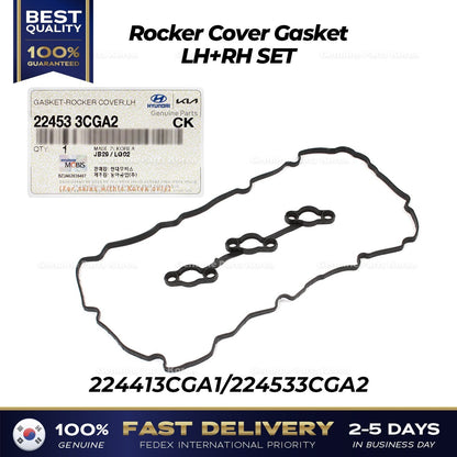 Genuine Rocker Cover Gasket LH RH SET for Hyundai Genesis Kia