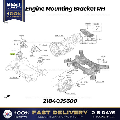 Genuine Engine Mounting Bracket RH 21840J5600 for Hyundai Genesis G70 Stinger