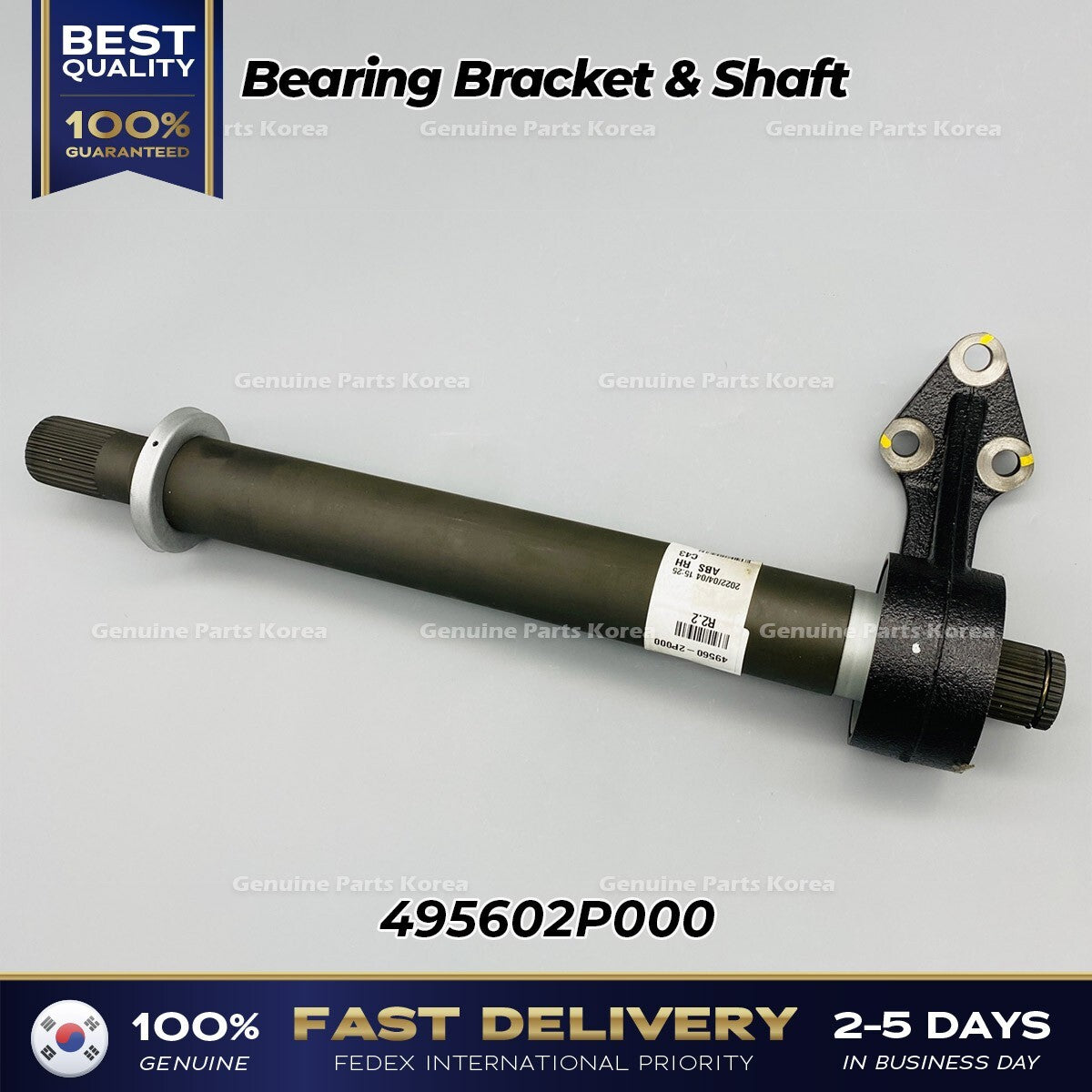 Genuine Bearing Bracket & Shaft 495602P000 for Hyundai Santa Fe Kia Sorento