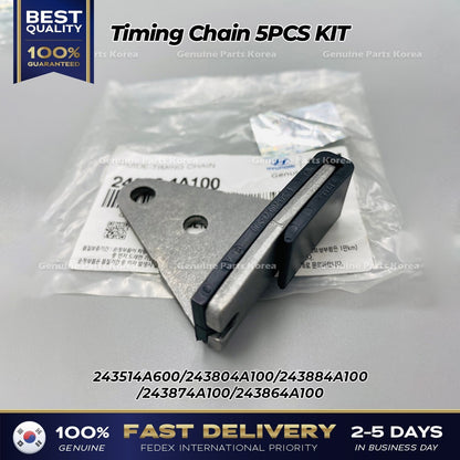Genuine Timing Chain 5PCS KIT for Hyundai H1 Grand Starex H100 Kia K2500