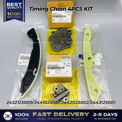 Genuine Timing Chain 4PCS KIT for Hyundai Sonata Genesis Coupe Kia Sorento