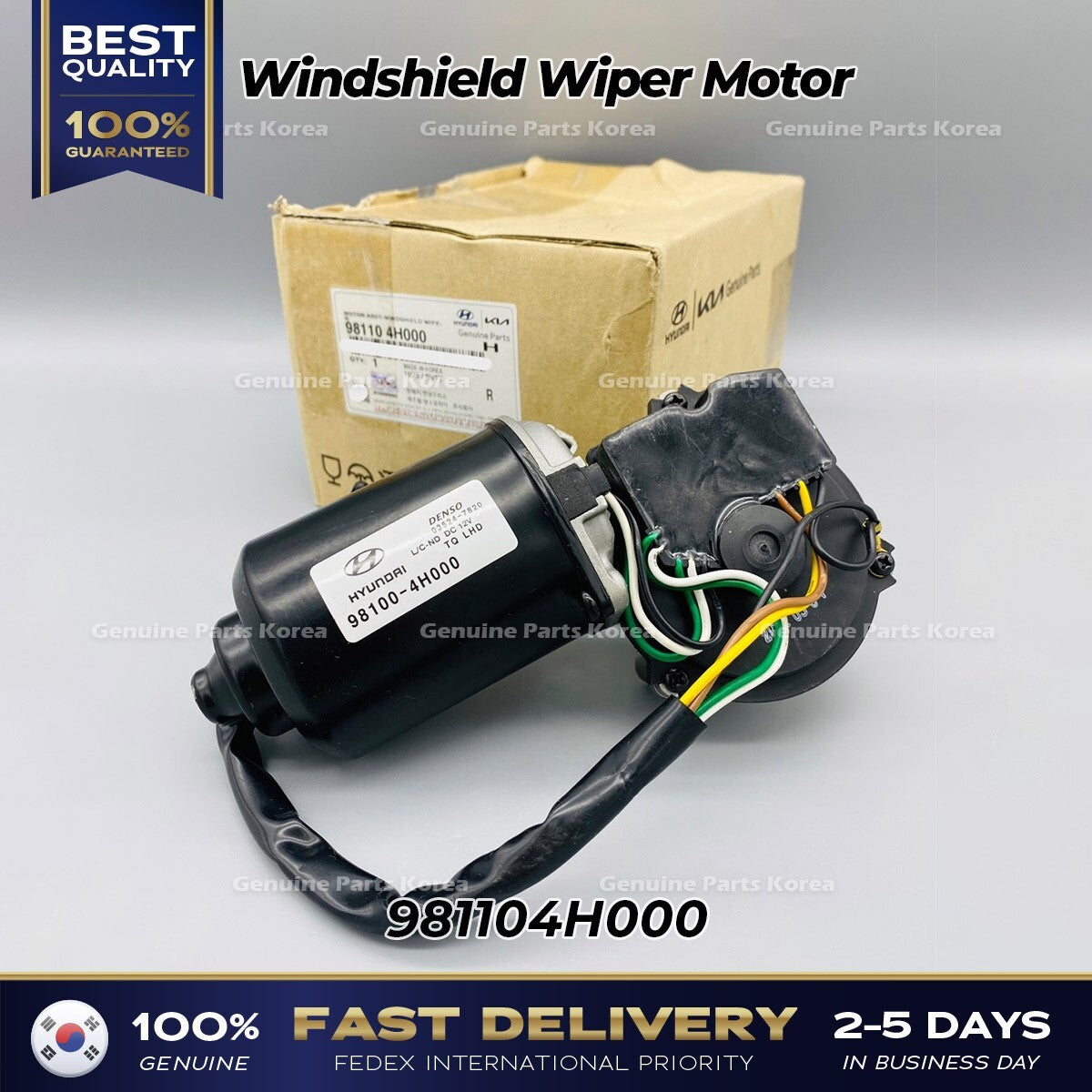 Genuine Windshield Wiper Motor 981104H000 for Hyundai H1 Grand Starex