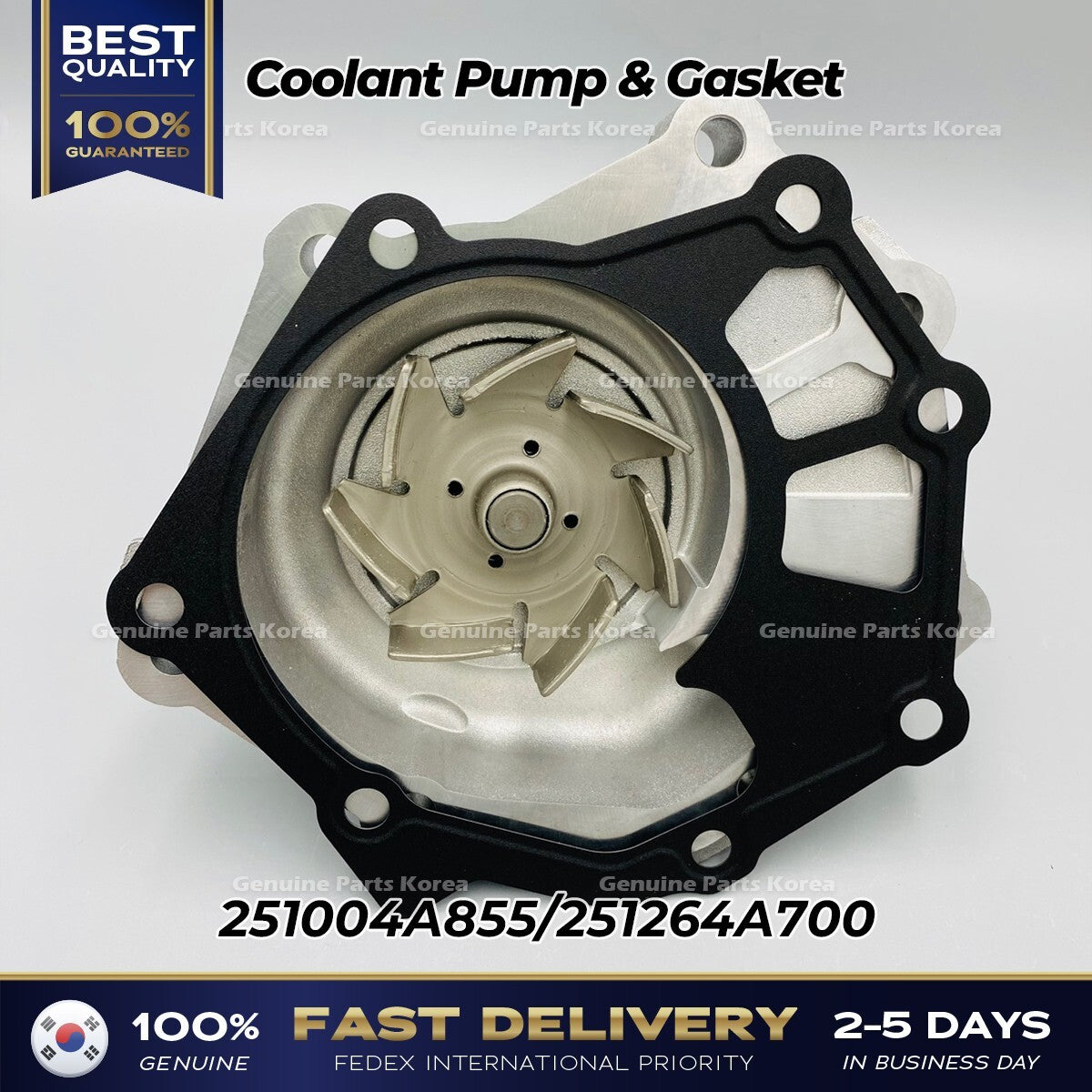 Genuine Coolant Pump & Gasket 251004A855 for Hyundai H100 H350 Kia K2500