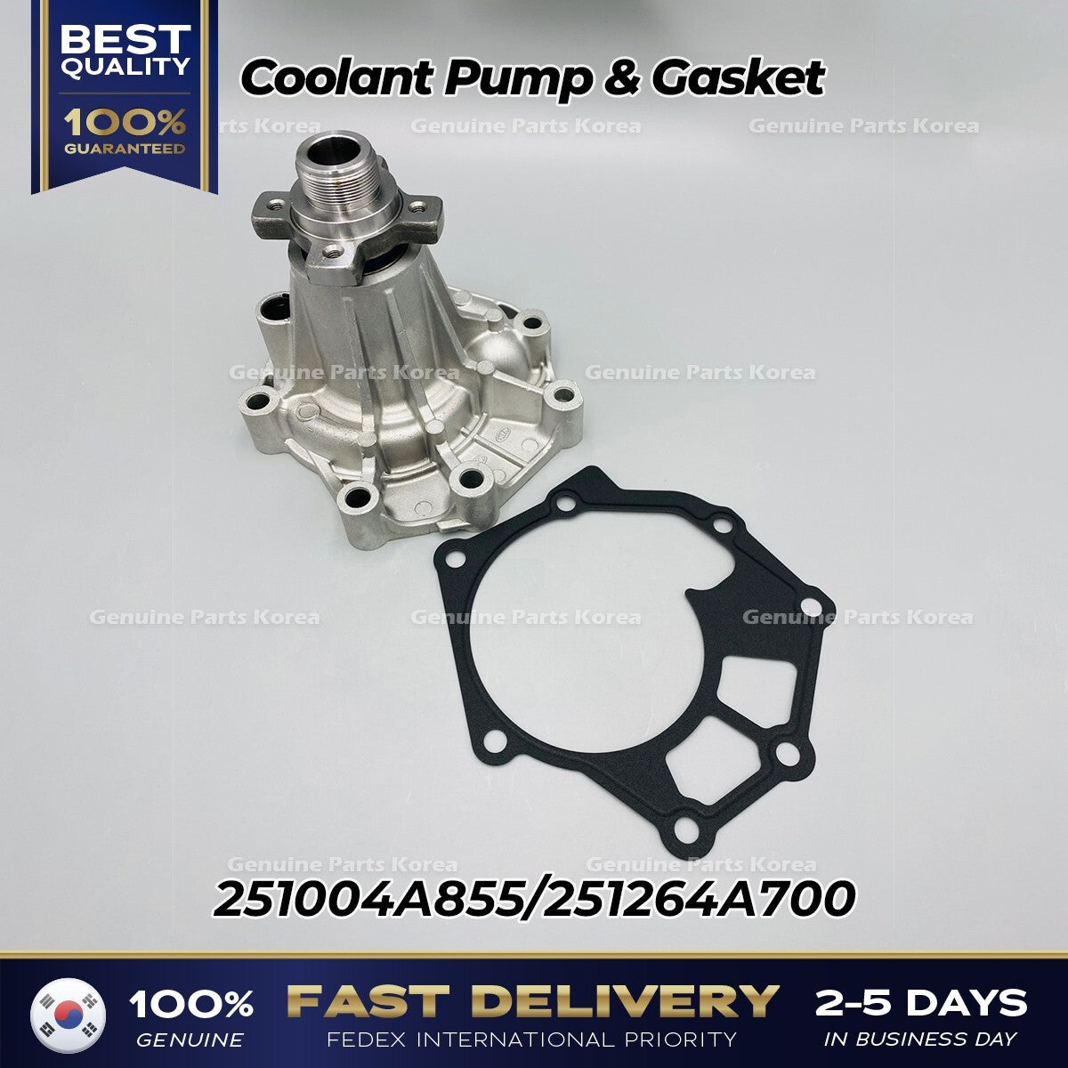 Genuine Coolant Pump & Gasket 251004A855 for Hyundai H100 H350 Kia K2500