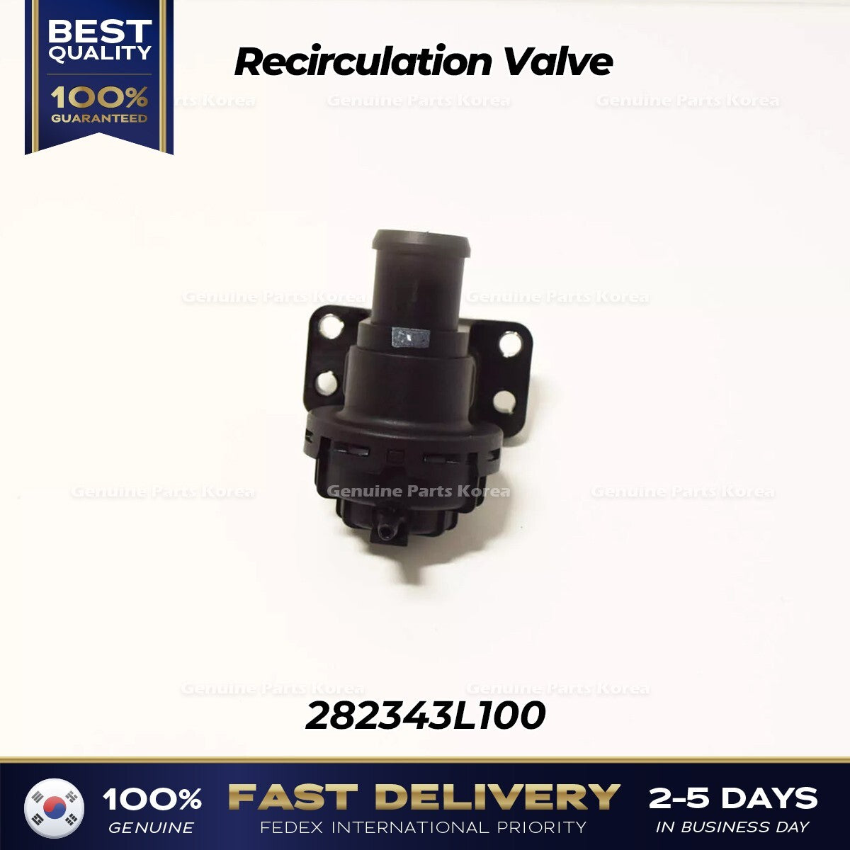 Genuine Recirculation Valve 282343L100 for Hyundai Genesis G70 G80 Kia K900