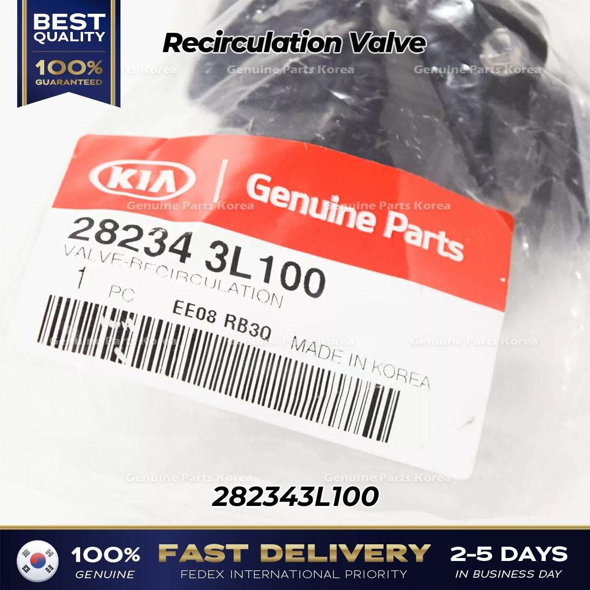Genuine Recirculation Valve 282343L100 for Hyundai Genesis G70 G80 Kia K900