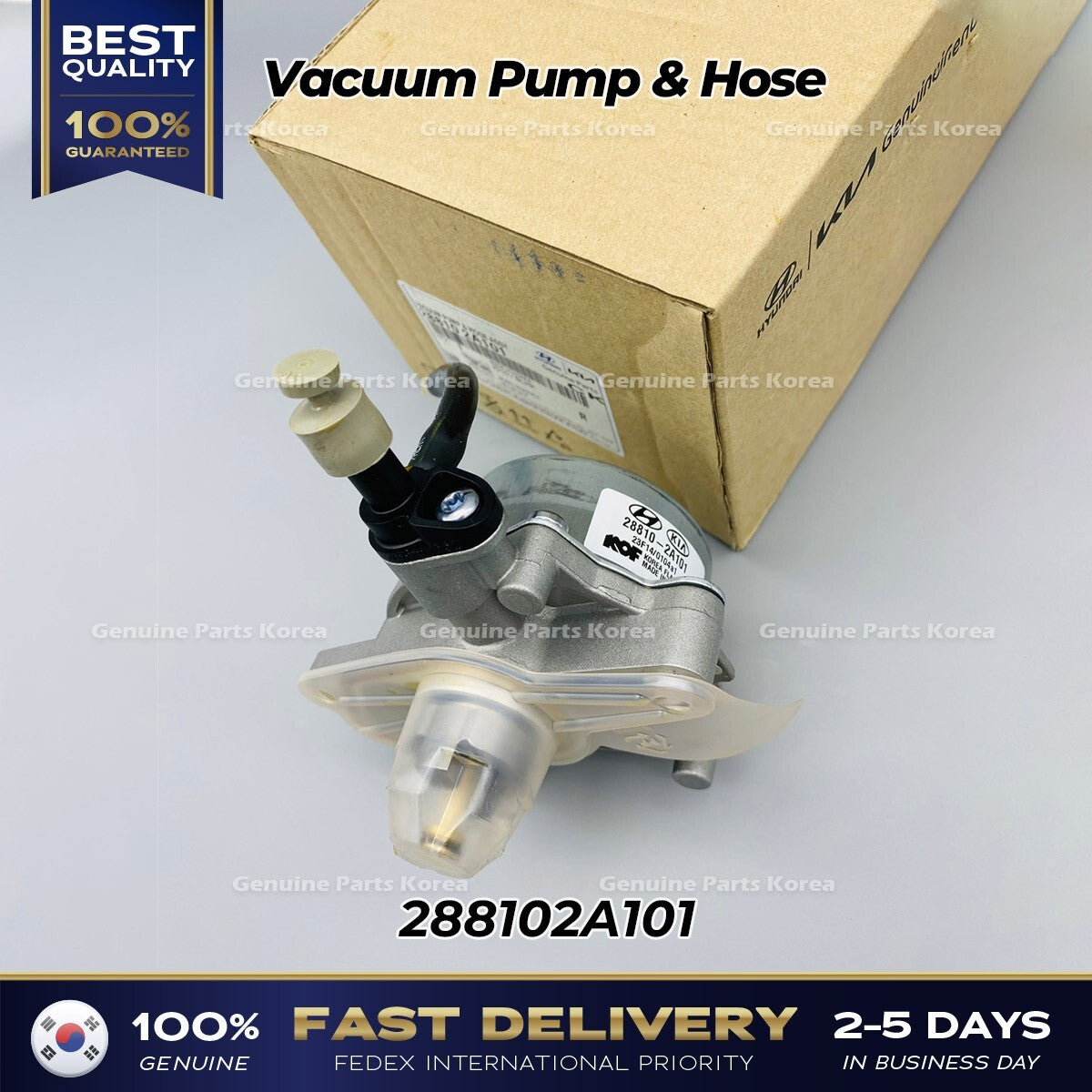 Genuine Vacuum Pump & Hose 288102A101 for Hyundai Accent Getz Kia Soul