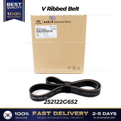 Genuine V Ribbed Belt 252122G652 for Hyundai Sonata Hybrid