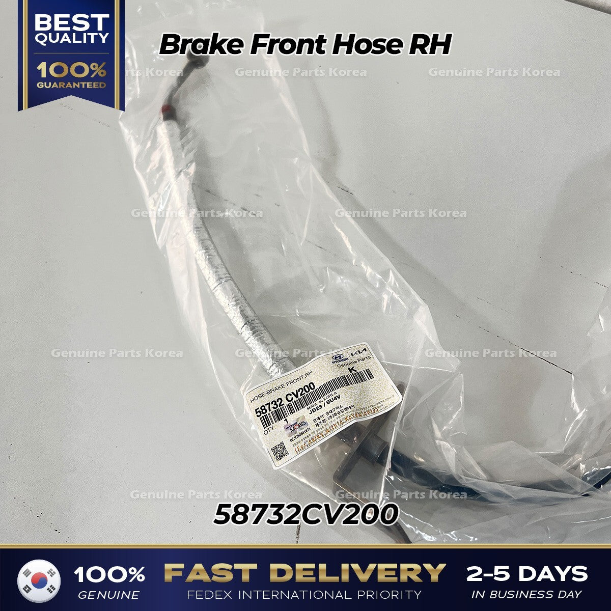 Genuine Brake Front Hose RH 58732CV200 for Kia EV6