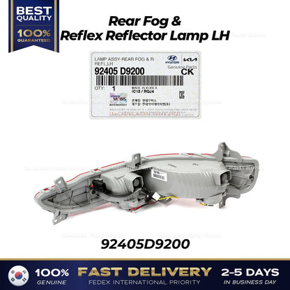 Genuine Rear Fog & Reflex Reflector Lamp LH 92405D9200 for Kia Sportage