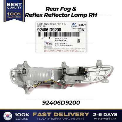 Genuine Rear Fog & Reflex Reflector Lamp RH 92406D9200 for Kia Sportage