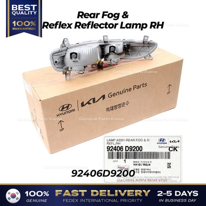 Genuine Rear Fog & Reflex Reflector Lamp RH 92406D9200 for Kia Sportage