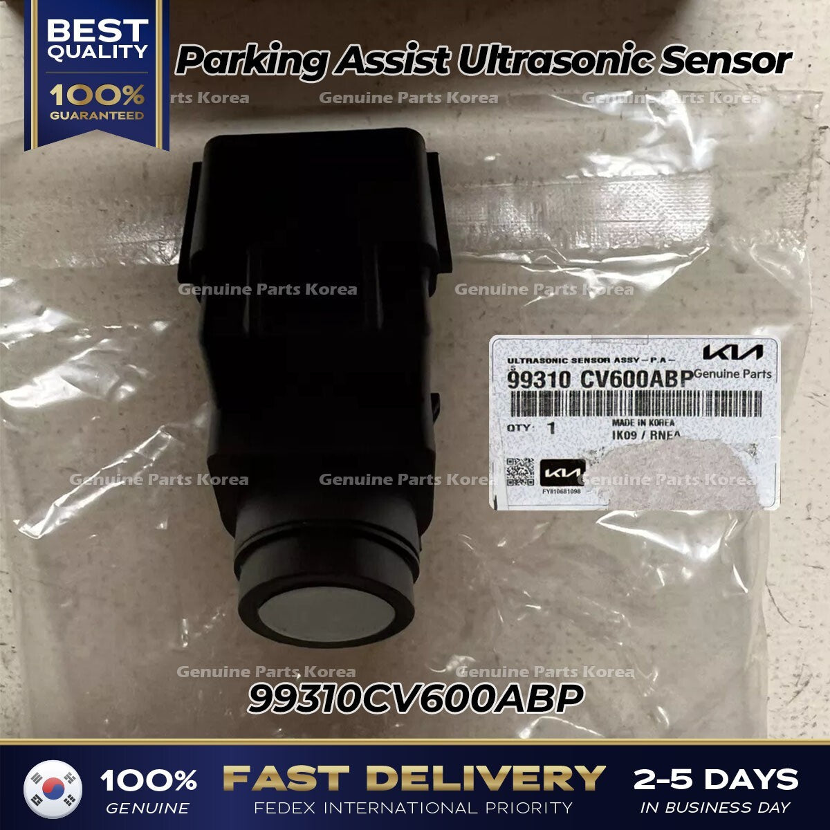 Genuine Parking Assist Ultrasonic Sensor 99310CV600ABP for Kia EV6