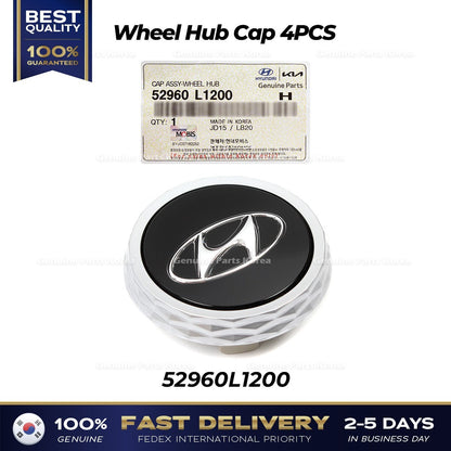 Genuine Wheel Hub Cap 4PCS 52960L1200 for Hyundai Elantra Sonata