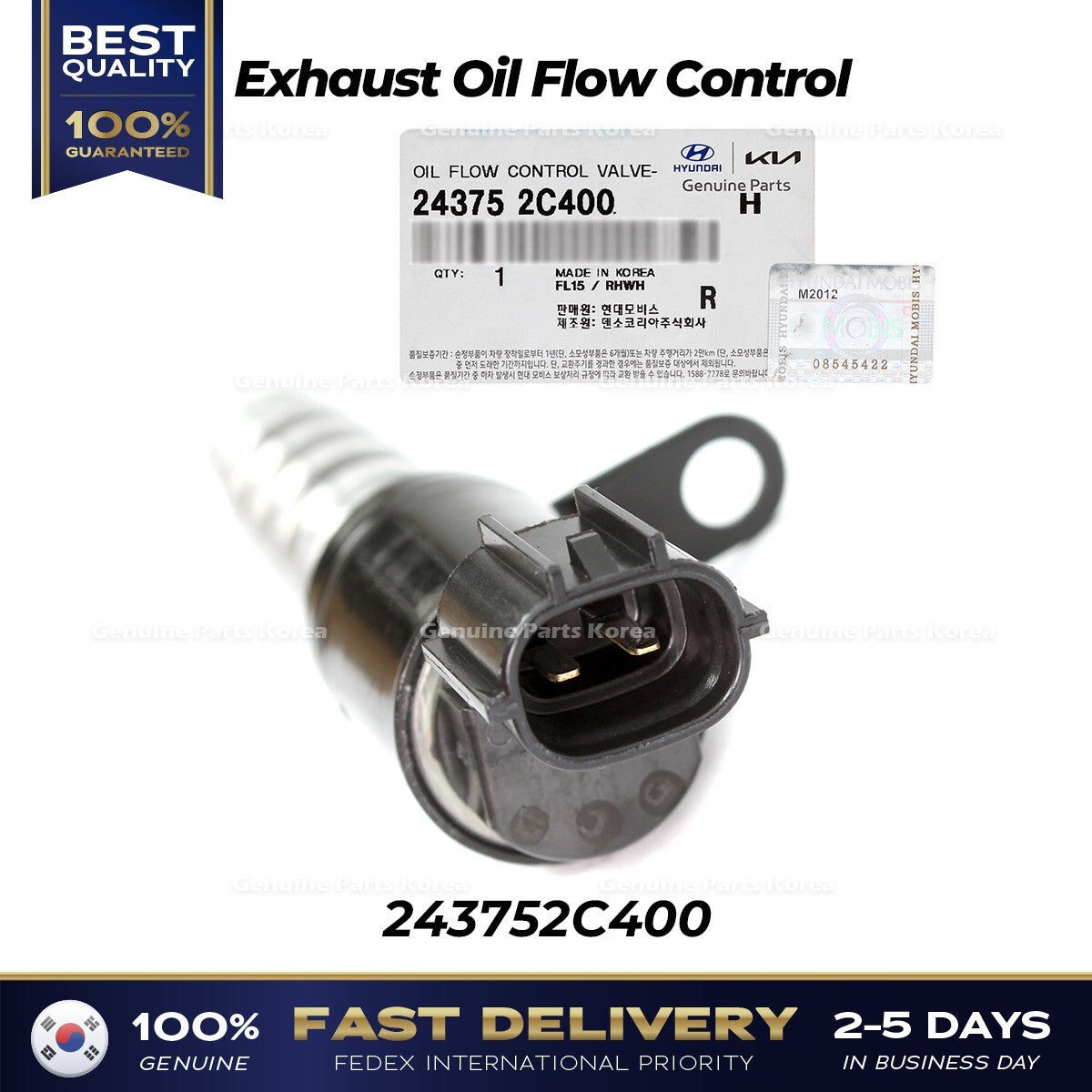 Genuine Exhaust Oil Flow Control 243752C400 for Hyundai Genesis Coupe