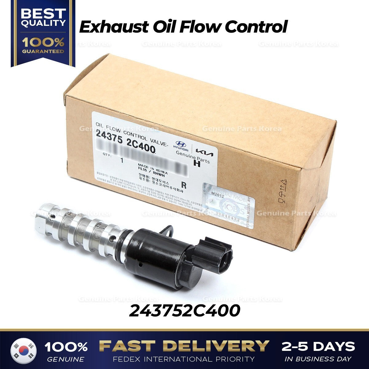 Genuine Exhaust Oil Flow Control 243752C400 for Hyundai Genesis Coupe