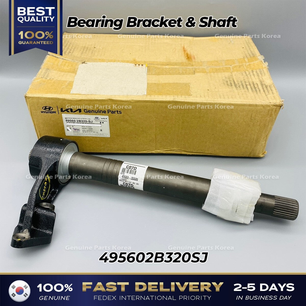 Genuine Bearing Bracket & Shaft 495602B320SJ for Hyundai Santa Fe