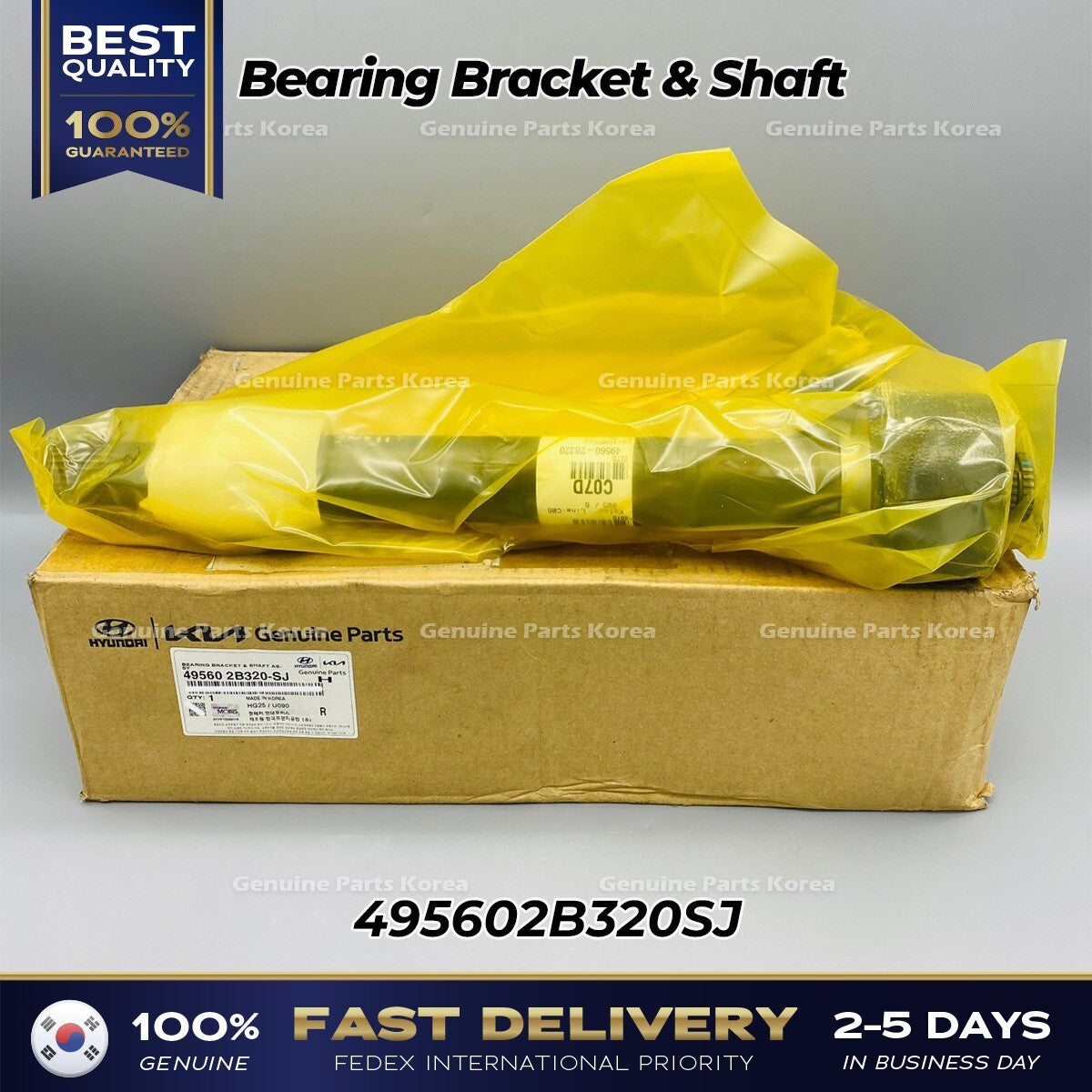 Genuine Bearing Bracket & Shaft 495602B320SJ for Hyundai Santa Fe