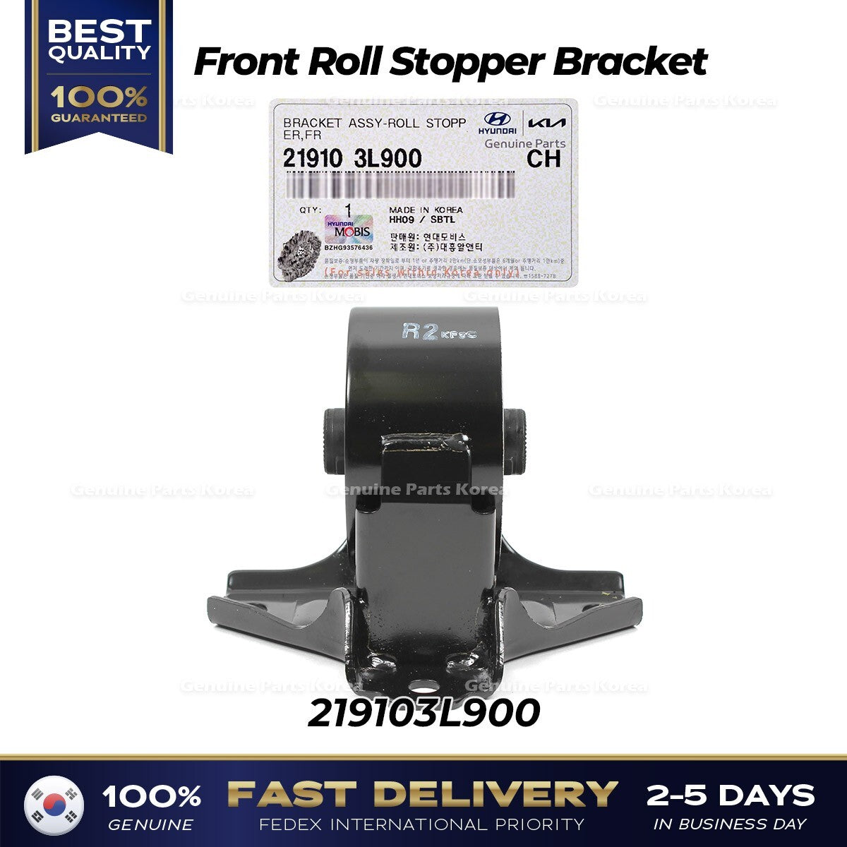 Genuine Front Roll Stopper Bracket 219103L900 for Hyundai Azera Sonata