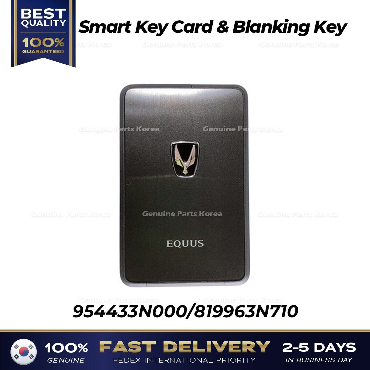 Genuine Smart Key Card & Blanking Key 954433N000 for Hyundai Equus