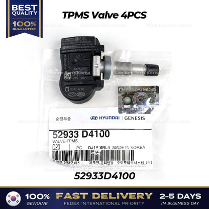 Genuine TPMS Valve 4PCS 52933D4100 for Hyundai Kia